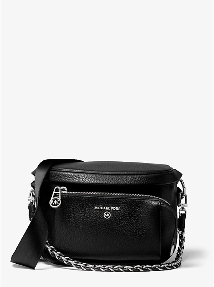 Michael Kors Women's Slater Leather Suspender Bag - Medium Grain Leather Crossbody Bag for Women