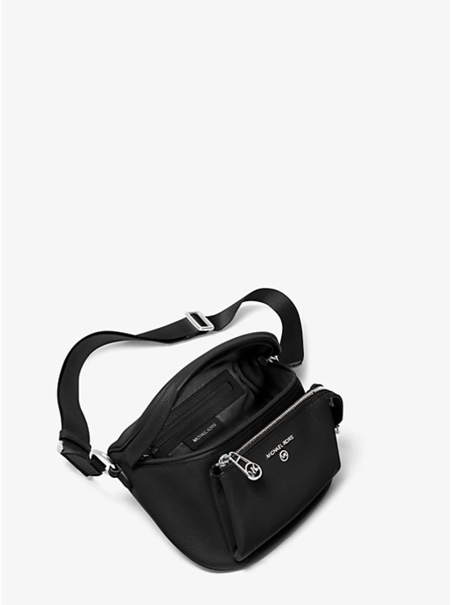 Michael Kors Women's Slater Leather Suspender Bag - Medium Grain Leather Crossbody Bag for Women