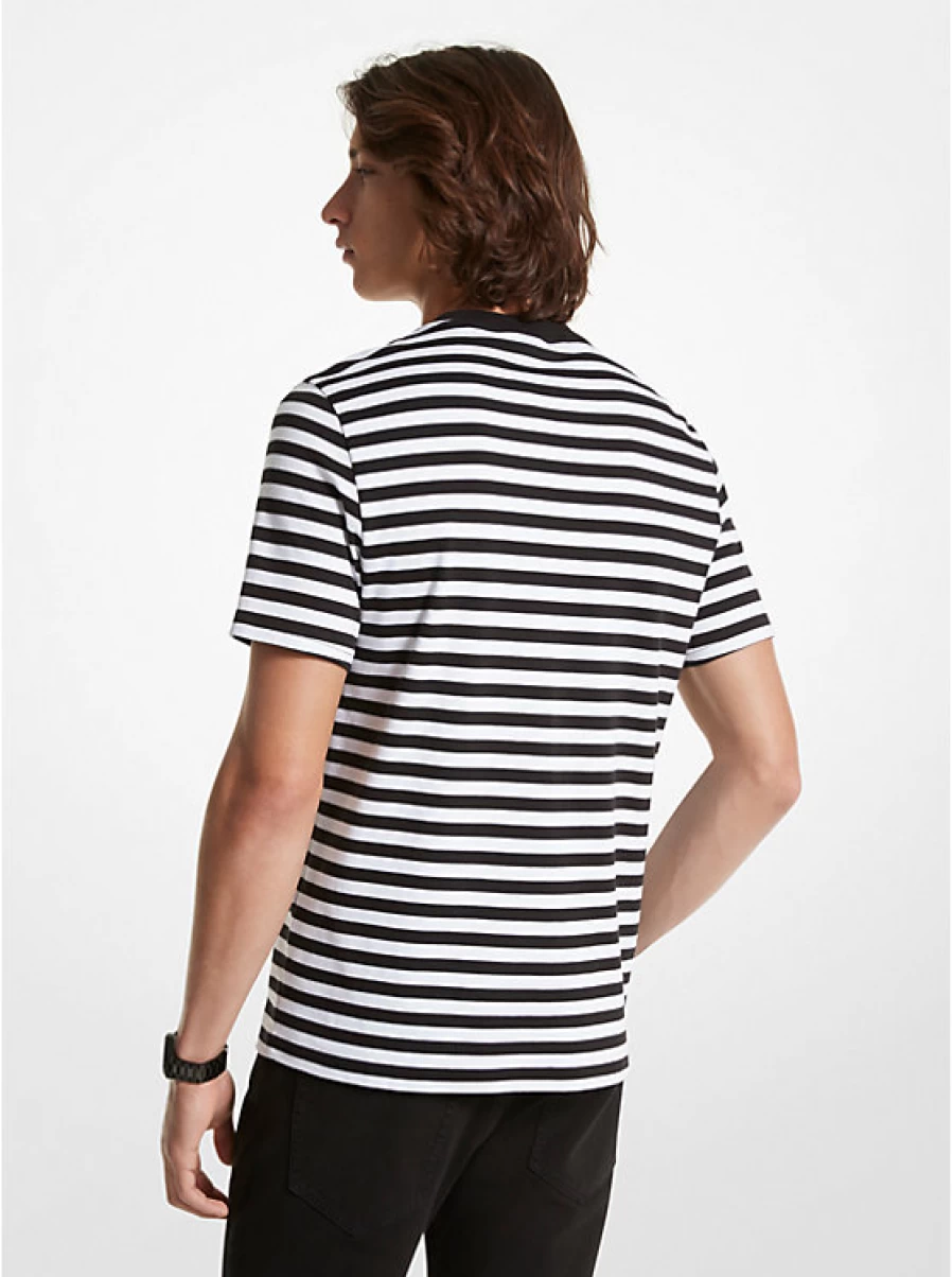 Michael Kors Men's Striped Pima Cotton T-Shirt - Premium Comfort & Style