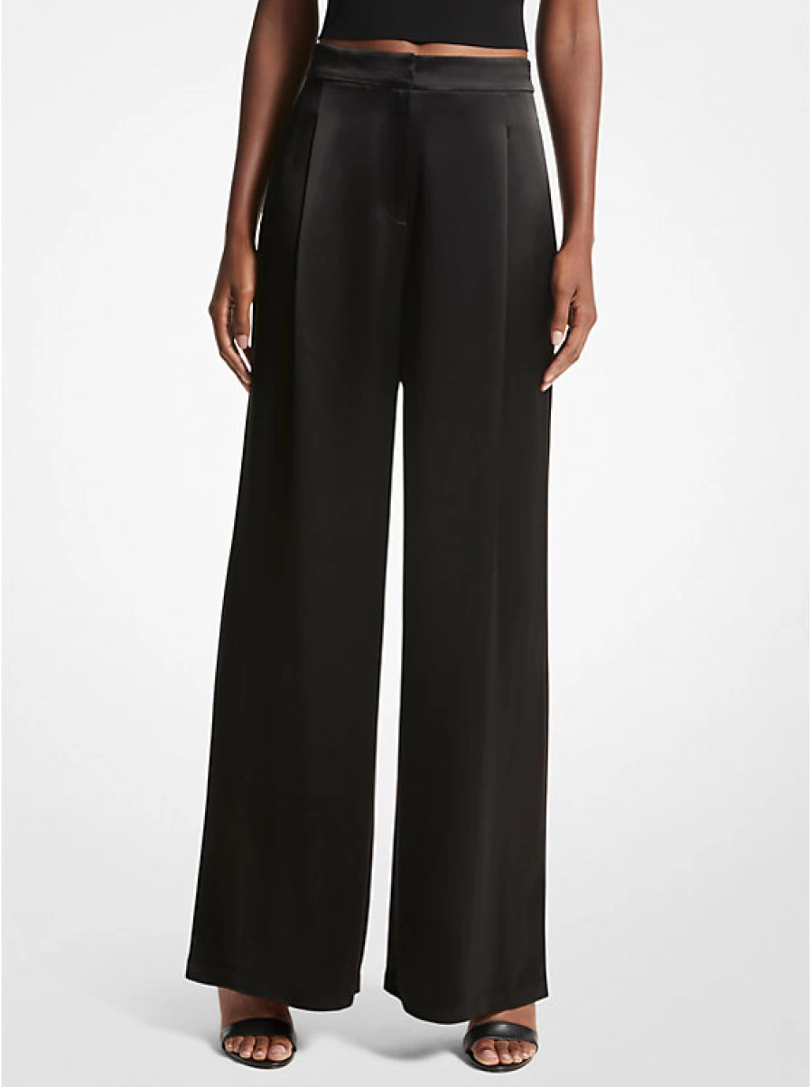 Michael Kors Women's Flared Satin Pants for Elegant Style