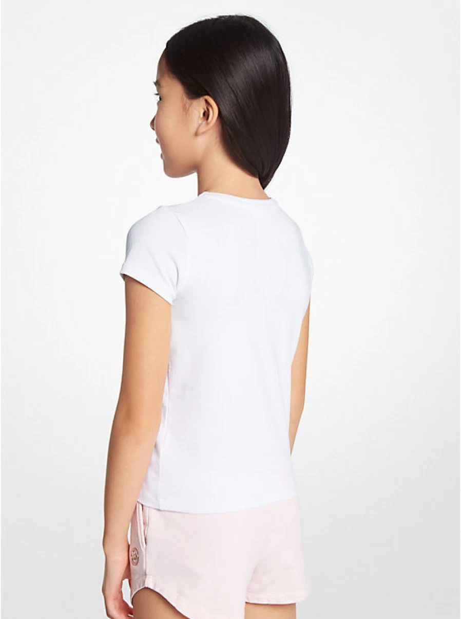 Michael Kors Kids' Stretch Cotton Printed T-Shirt for Children