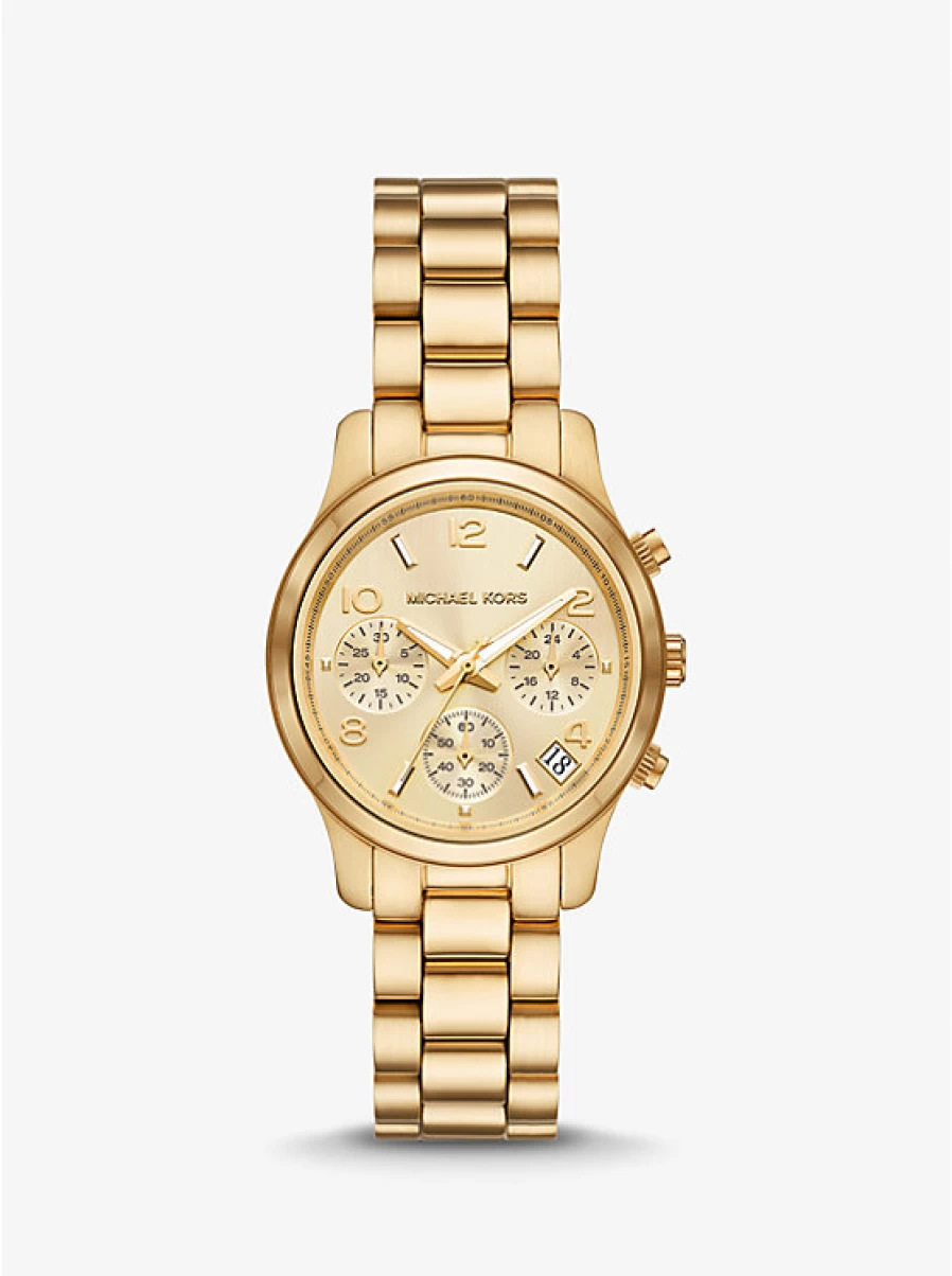Michael Kors Women's Runway Thin Miniature Gold Watch - Elegant Luxury Timepiece