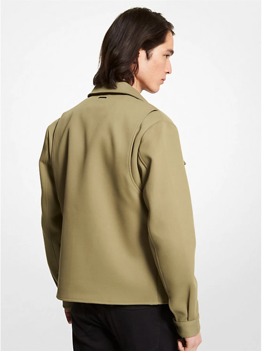 Michael Kors Men's Outdoor Twill Jacket – Lightweight Water-Resistant Casual Coat