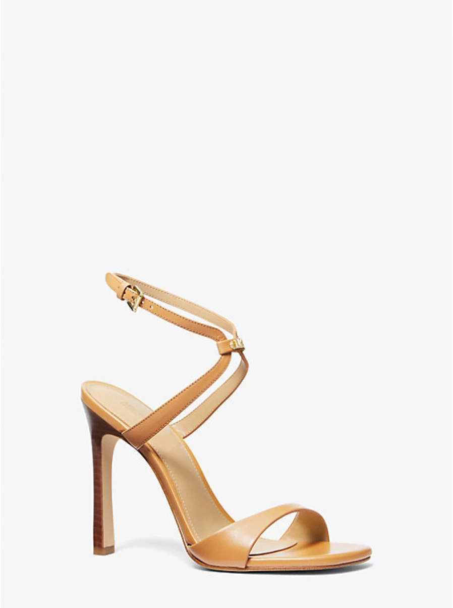 Michael Kors Women's Amara Leather Sandals – Stylish & Comfortable Footwear