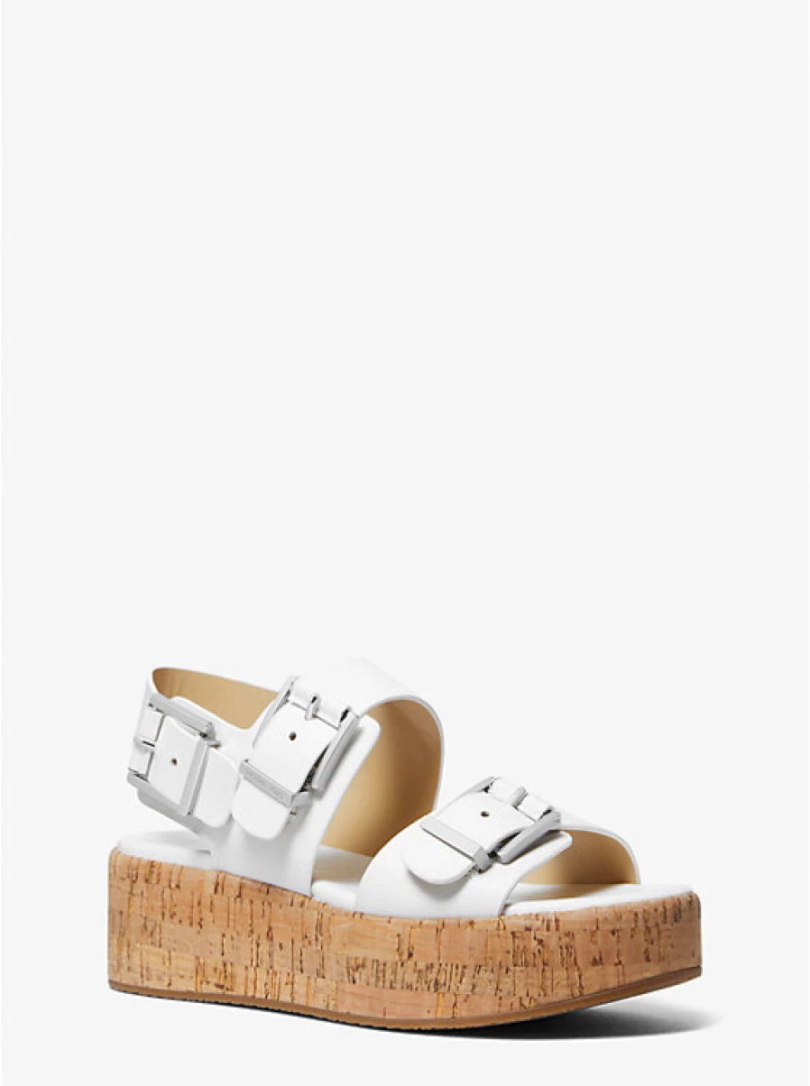 Michael Kors Women's Colby Leather Platform Sandals