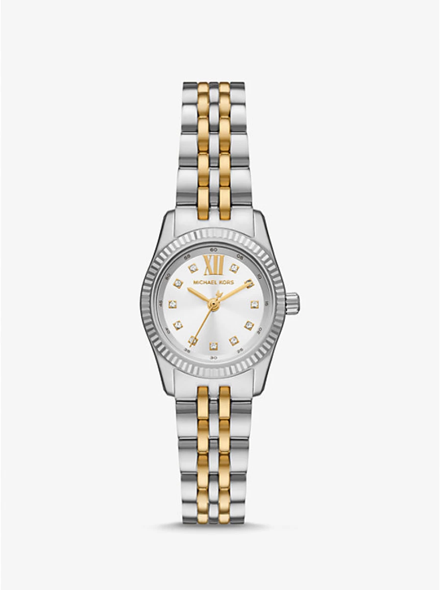 Michael Kors Women's Lexington Small Two-Tone Stainless Steel Watch with Pavé Dial