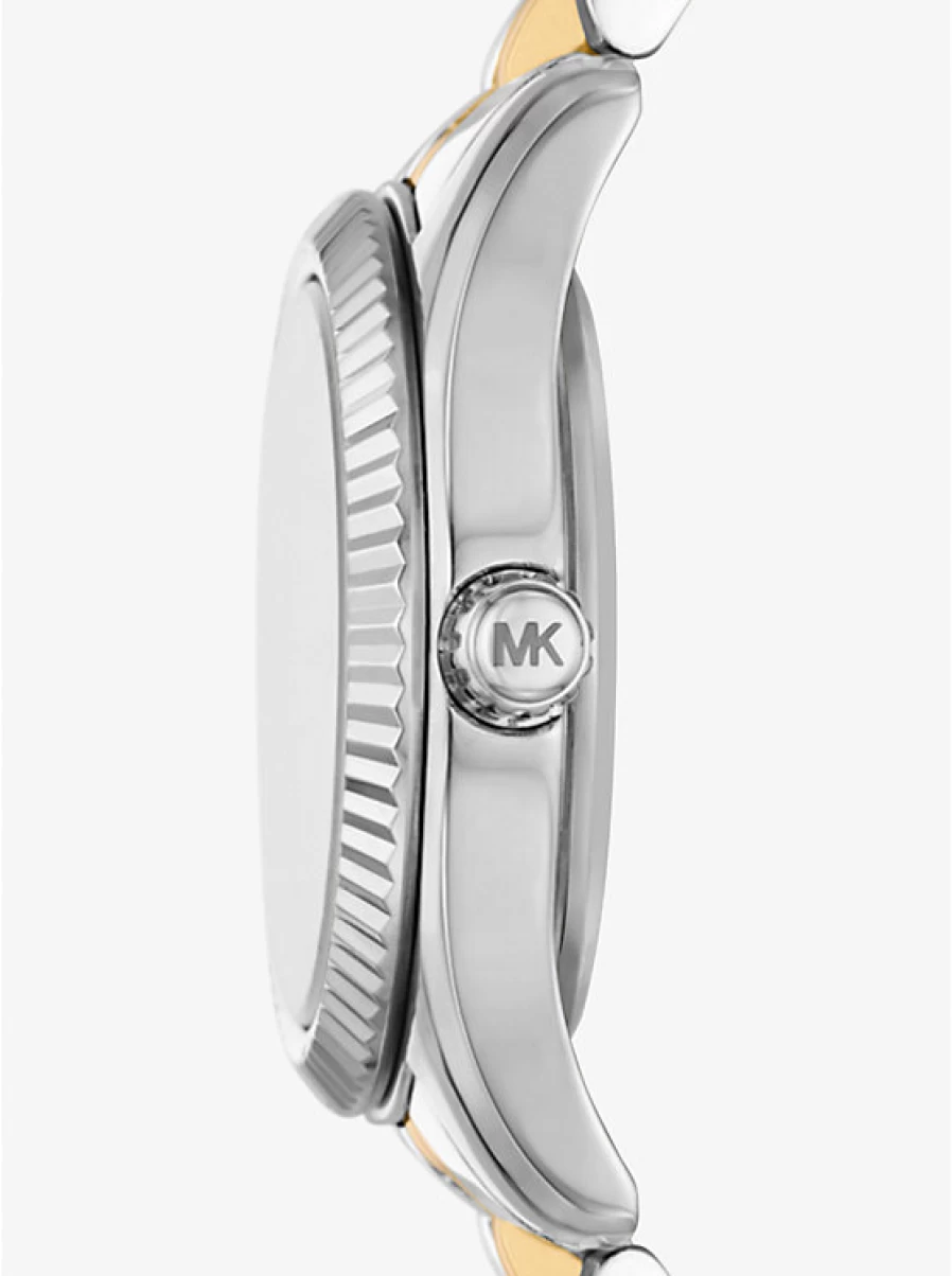 Michael Kors Women's Lexington Small Two-Tone Stainless Steel Watch with Pavé Dial