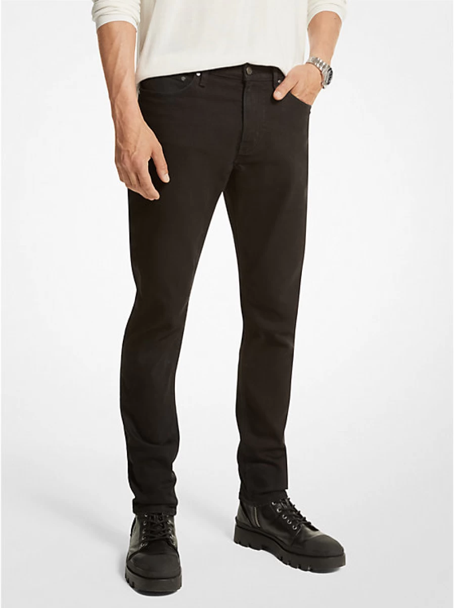 Michael Kors Men's Stretch Cotton Fitted Jeans for Comfort & Style