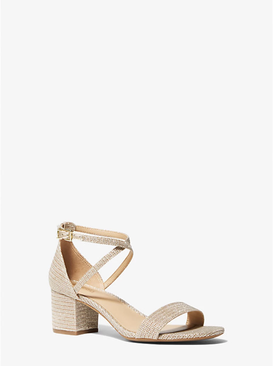 Michael Kors Women's Serena Flex Mesh Sandals with Glittering Chains - Stylish Comfort for Everyday Wear