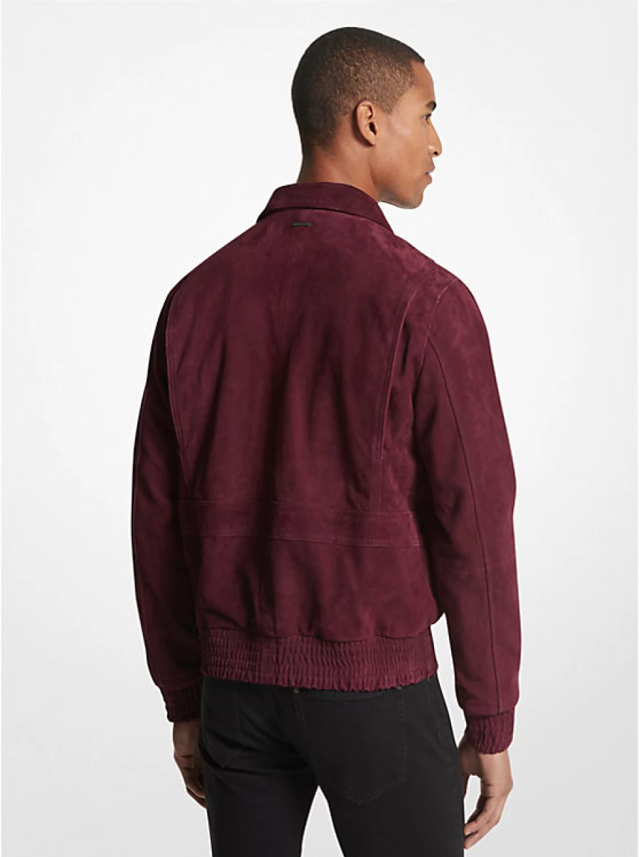 Michael Kors Men's Suede Jacket – Premium Leather Outerwear for Stylish Comfort