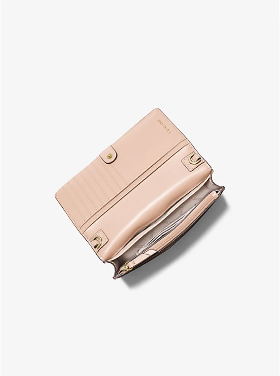Michael Kors Women's Jet Set Adjustable Two-Tone Shoulder Strap Small Crossbody Bag with Logo for Smartphone