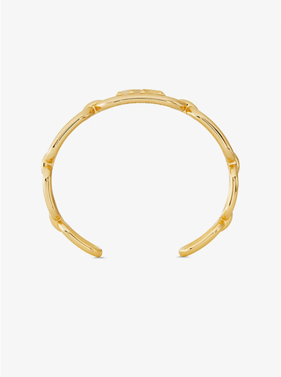 Michael Kors Women's Empire Cuff Bracelet with Brass Links & Precious Metal Plating