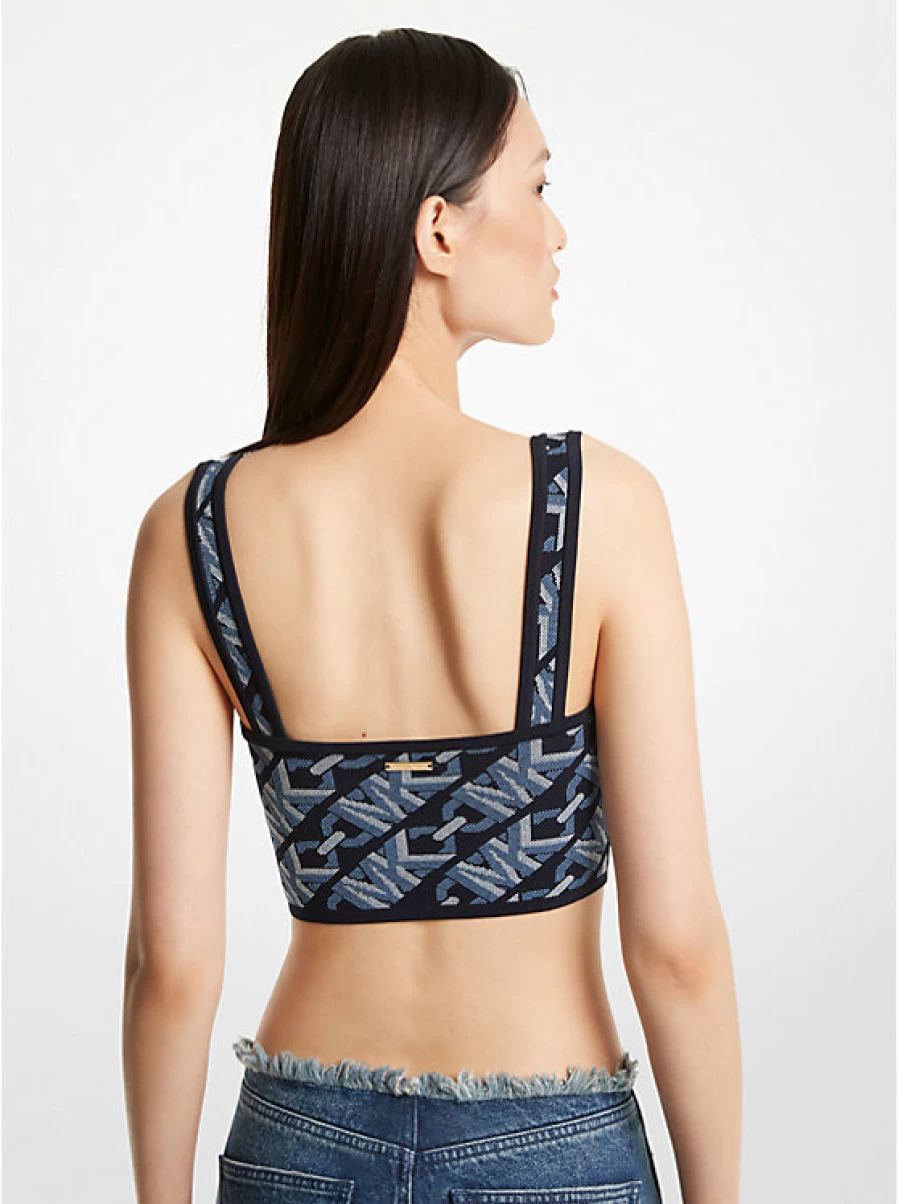 Michael Kors Women's Signature Logo Jacquard Empire Tank Top