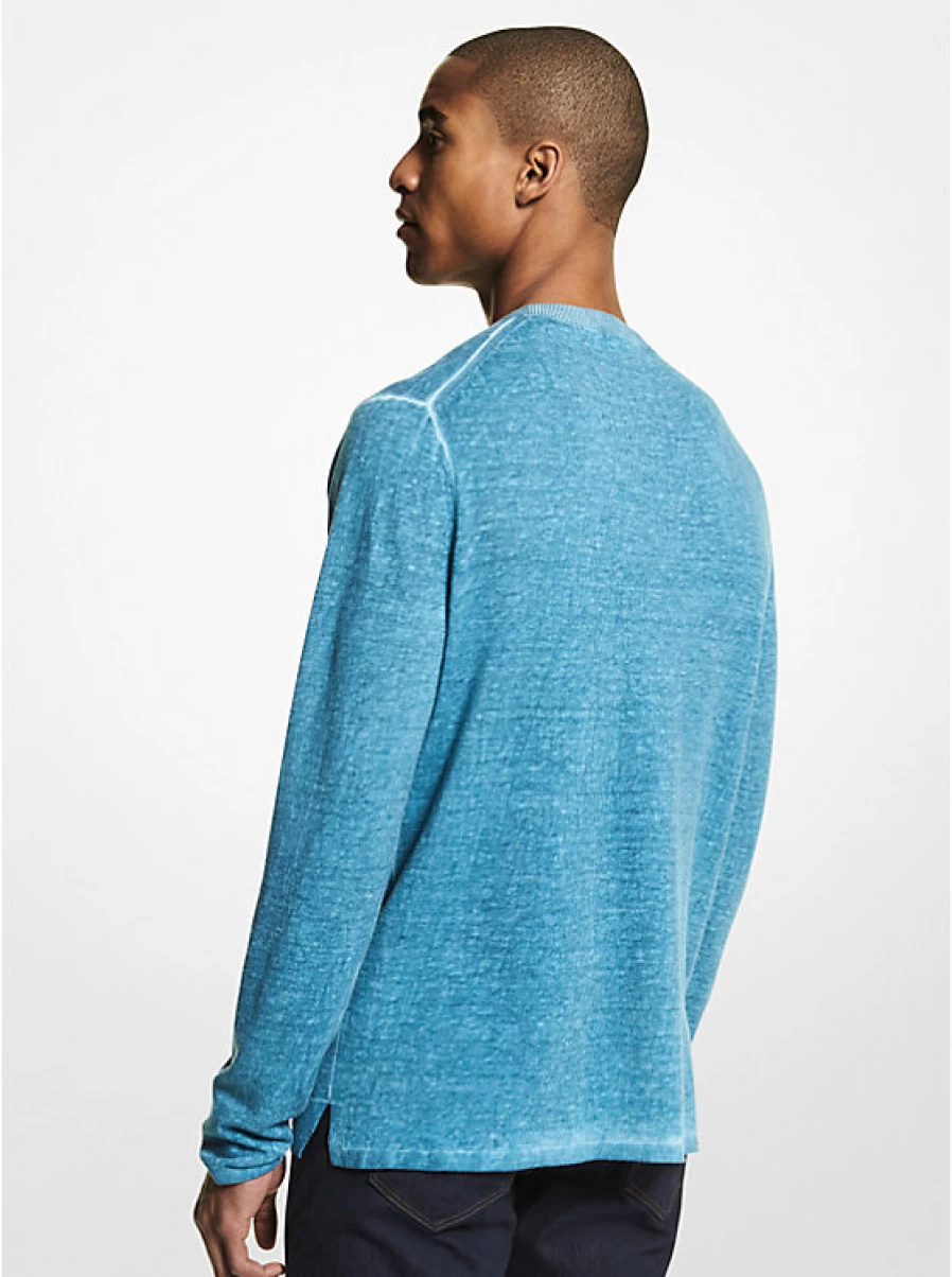 Michael Kors Men's Linen Cotton Blend Sweater - Breathable Comfort Knit Pullover