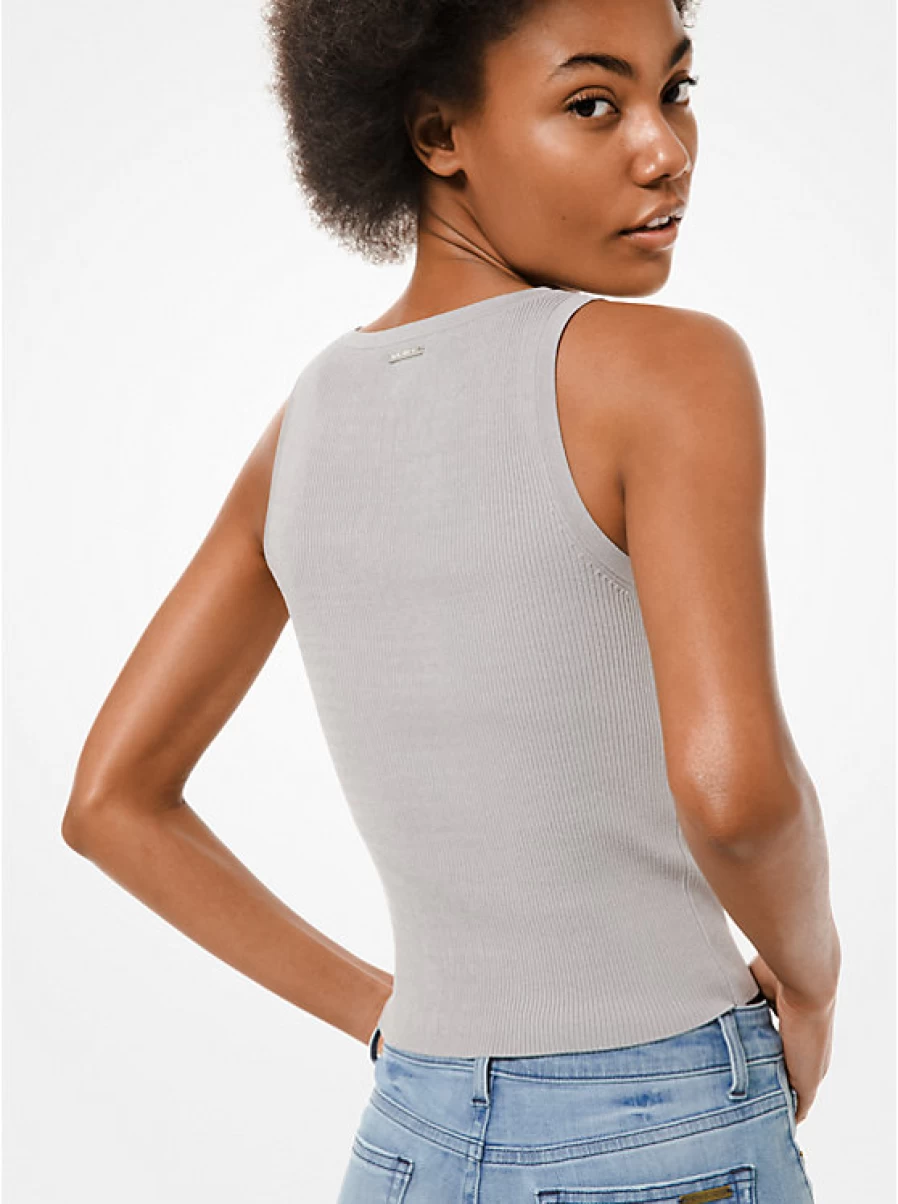 Michael Kors Women's Ribbed Stretch Viscose Camisole Top