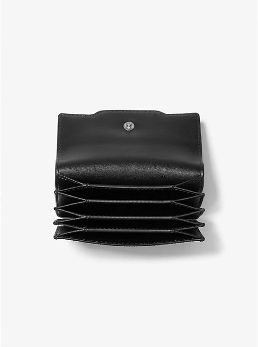 Michael Kors Hudson Men's Leather Card Holder with Signature Logo & Accordion Gussets