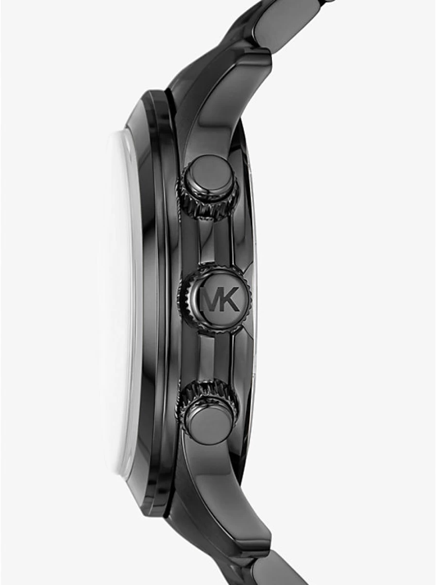 Michael Kors Men's Oversized Black Slim Runway Watch - Stylish Luxury Timepiece