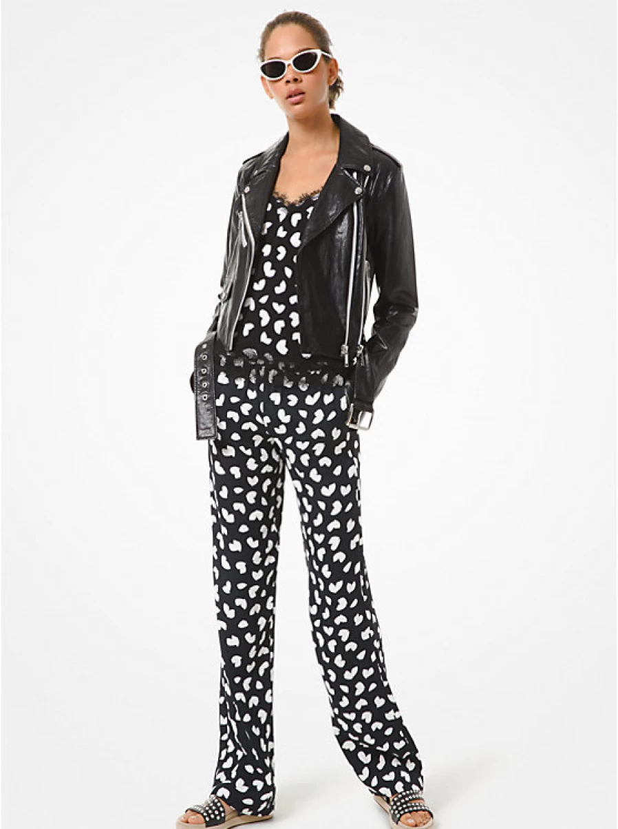 Michael Kors Women's Faux Leather Biker Jacket - Stylish Motorcycle Outerwear