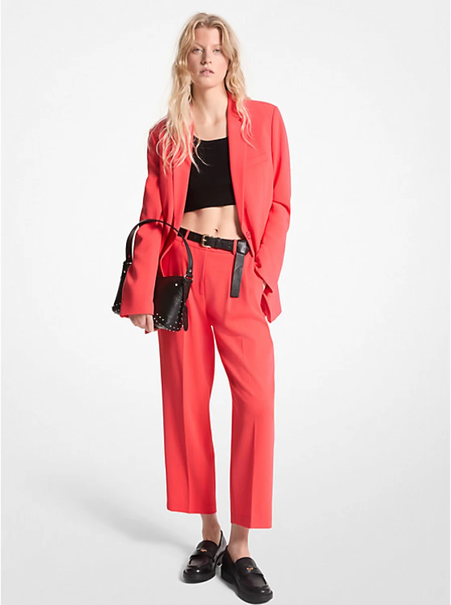 Michael Kors Women's Pleated Crepe Pants