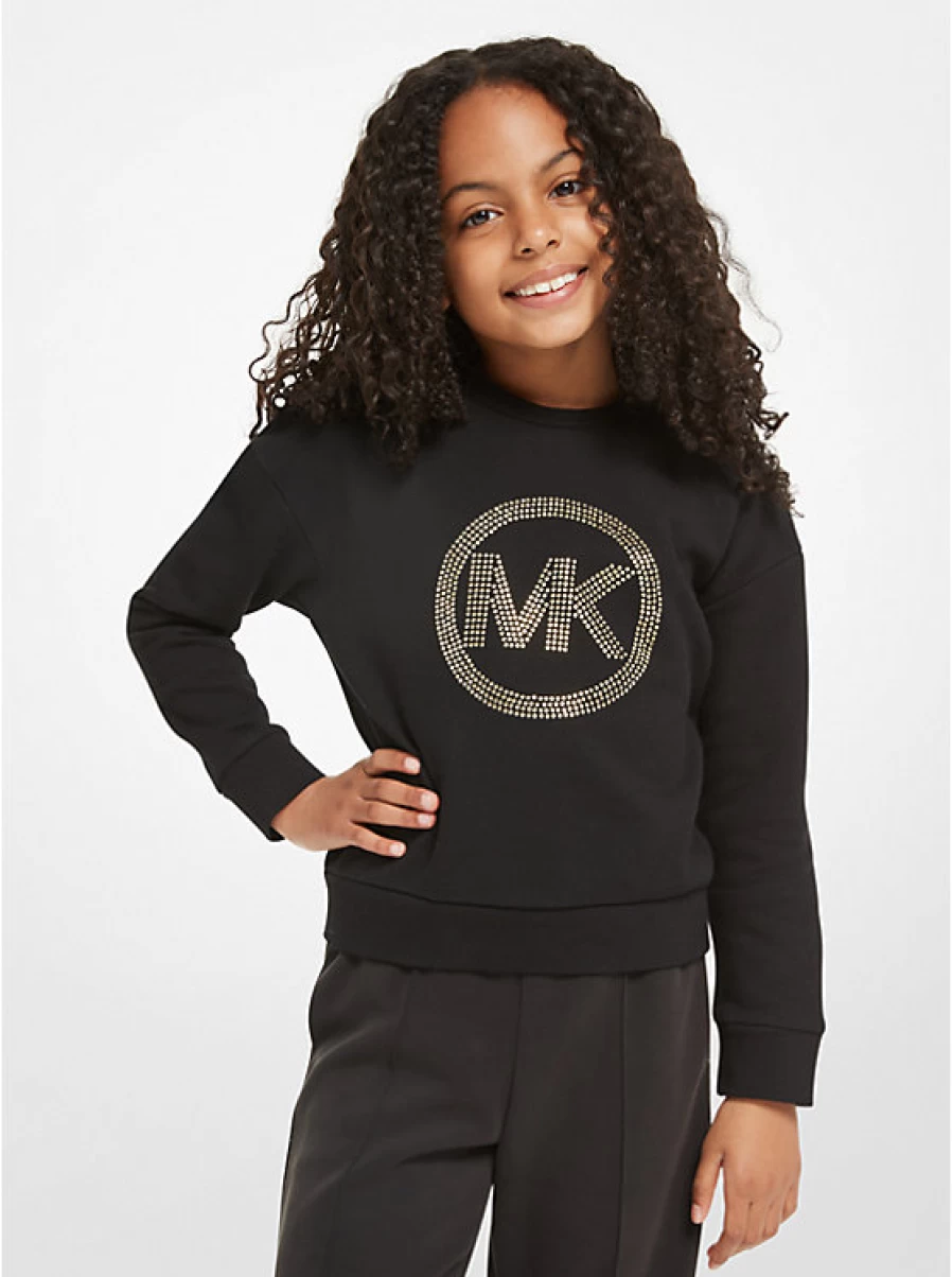 Michael Kors Kids Cotton Studded Logo Sweatshirt for Children