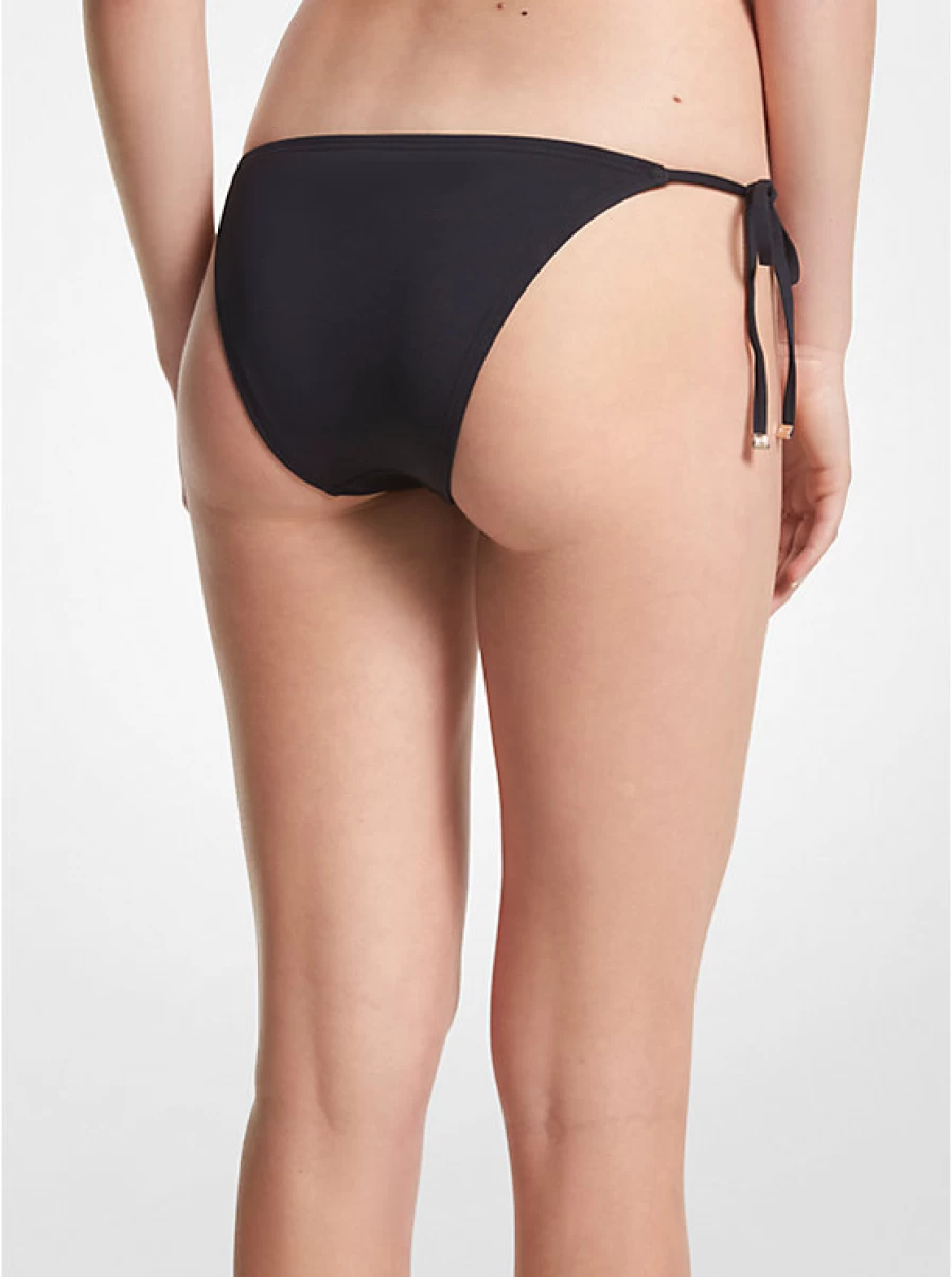 Michael Kors Stretch Nylon Bikini Bottoms - High-Waisted Swim Shorts for Women