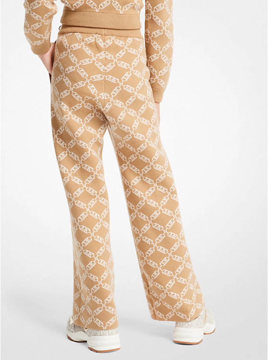 Michael Kors Kids' Knitted Sweatpants with Empire Logo Print - Comfortable Children's Joggers