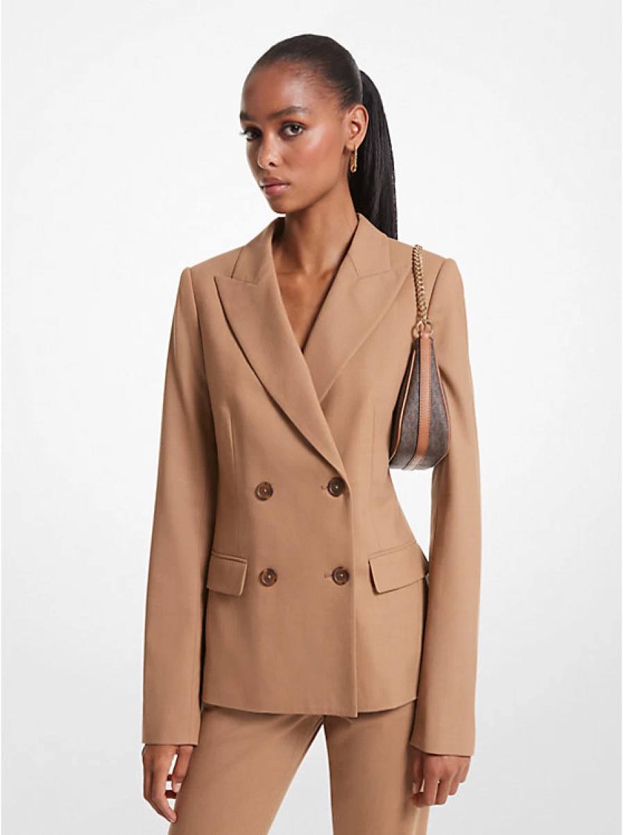 Michael Kors Women's Stretch Wool Blazer - Comfortable & Stylish Tailored Jacket