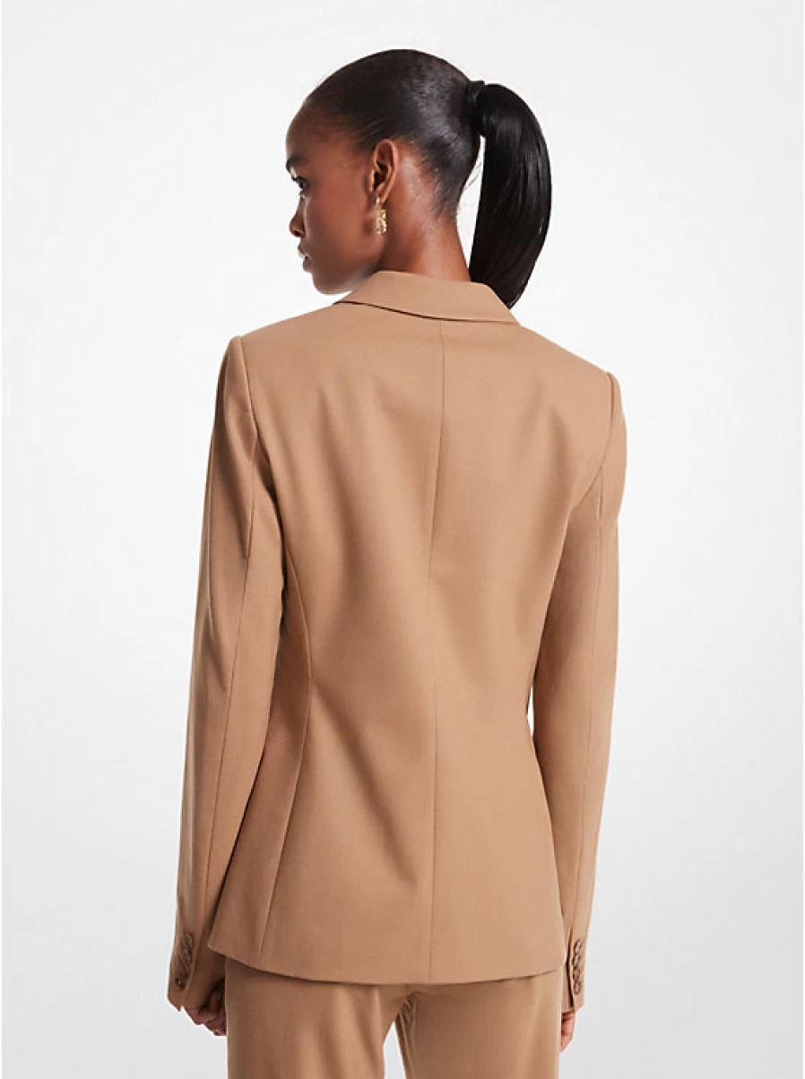 Michael Kors Women's Stretch Wool Blazer - Comfortable & Stylish Tailored Jacket