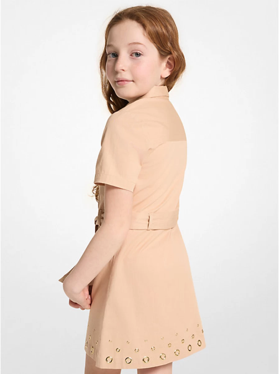 Michael Kors Children's Cotton Twill Shirt Dress with Belt