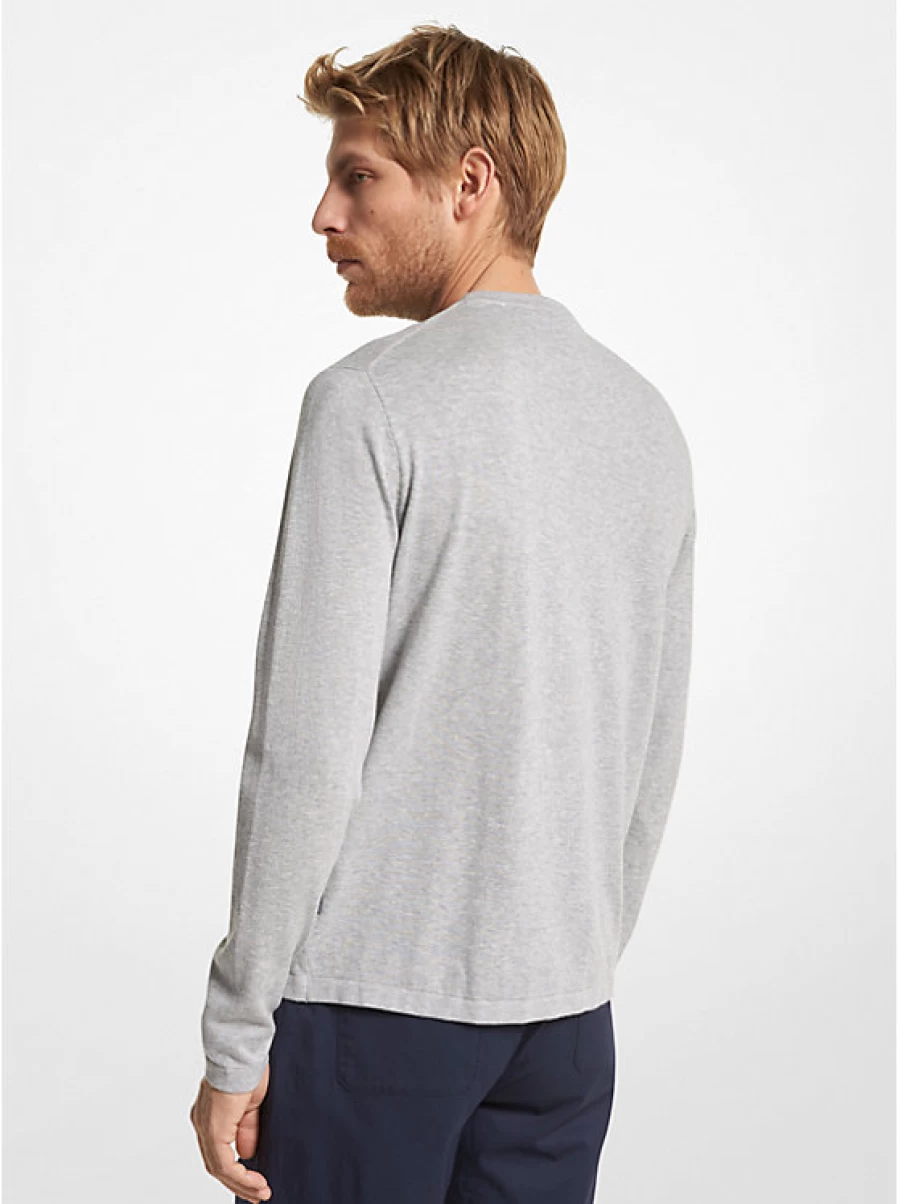 Michael Kors Men's Cotton Jersey Crew Neck Sweater - Soft Casual Pullover for Men