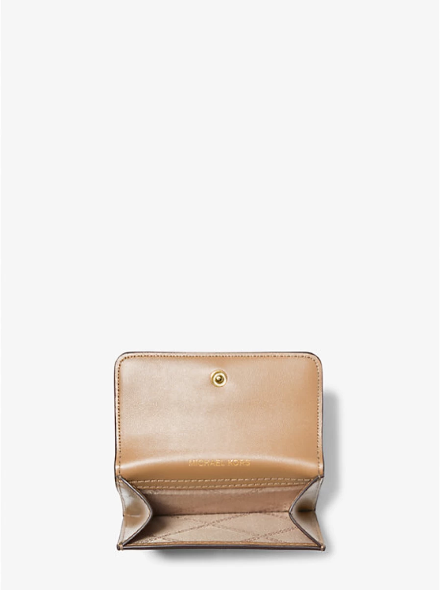 Michael Kors Women's Leather Card Holder - Slim RFID Blocking ID Credit Card Case Wallet