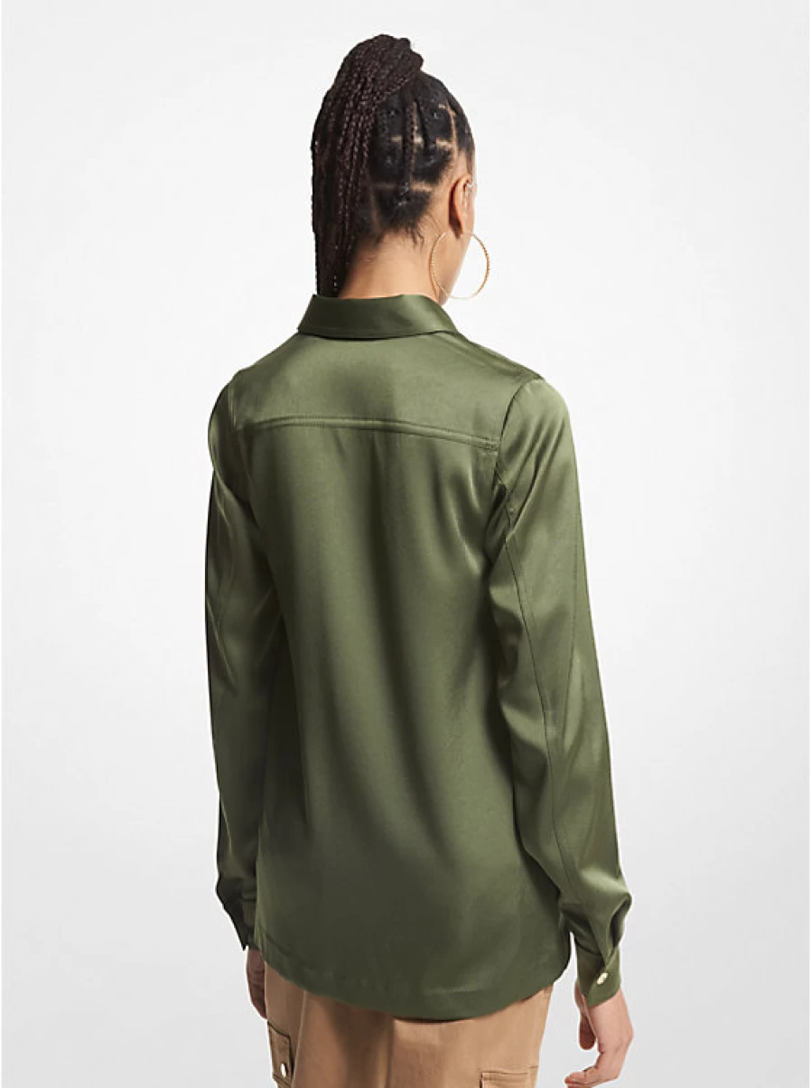Michael Kors Women's Satin Blouse - Elegant & Luxurious Top for Women