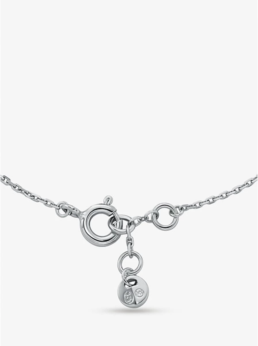 Michael Kors Women's Sterling Silver Bracelet with Cubic Zirconia & Precious Metal Plating