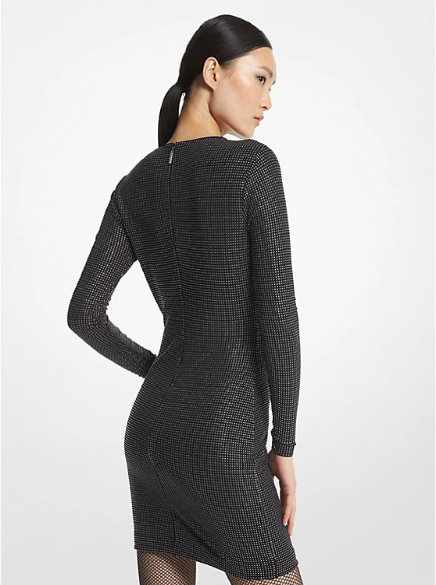 Michael Kors Women's Embellished Matte Jersey Dress - Elegant Sequined Party Gown