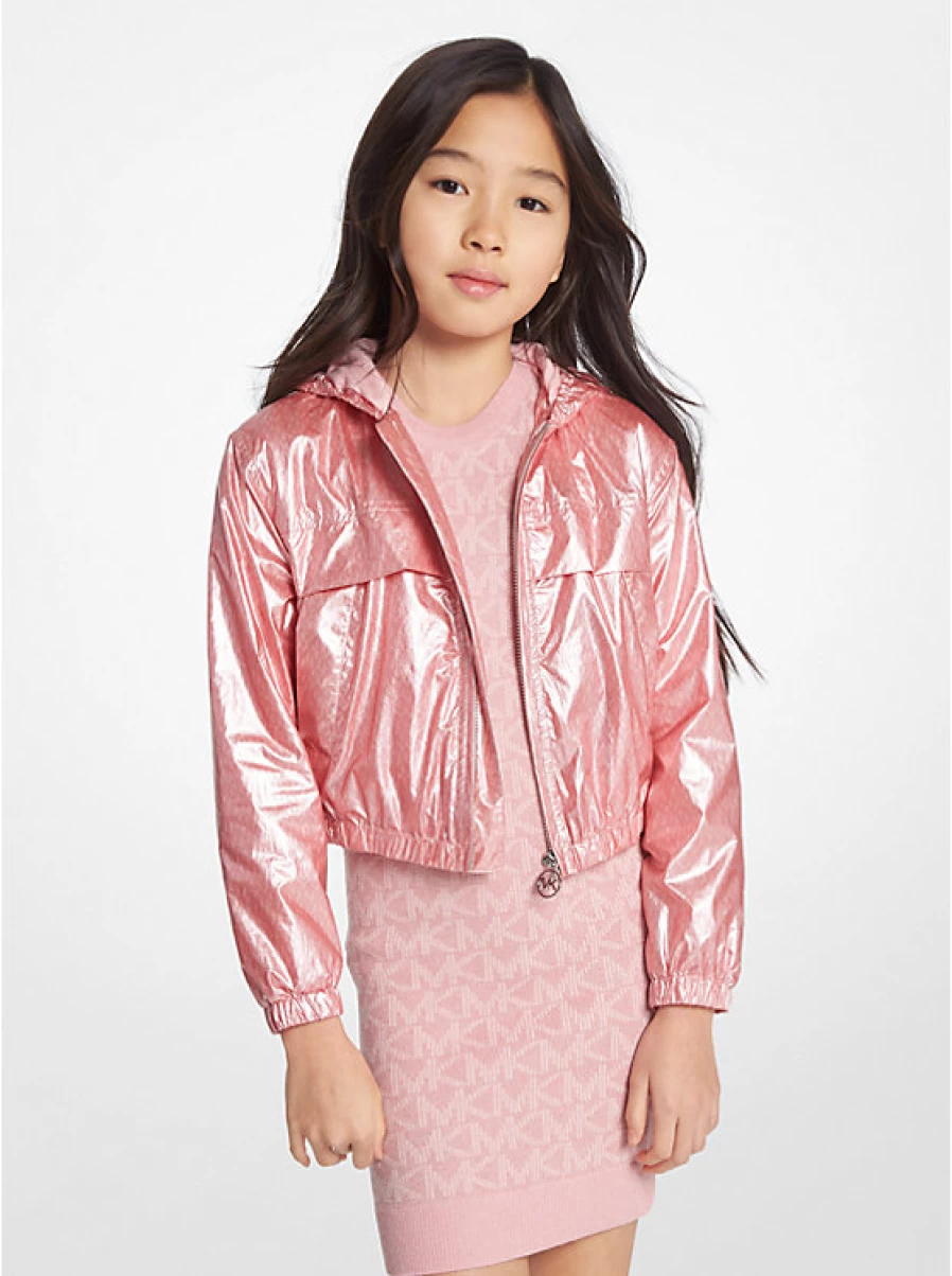 Michael Kors Kids' Metallic Windbreaker Jacket for Children