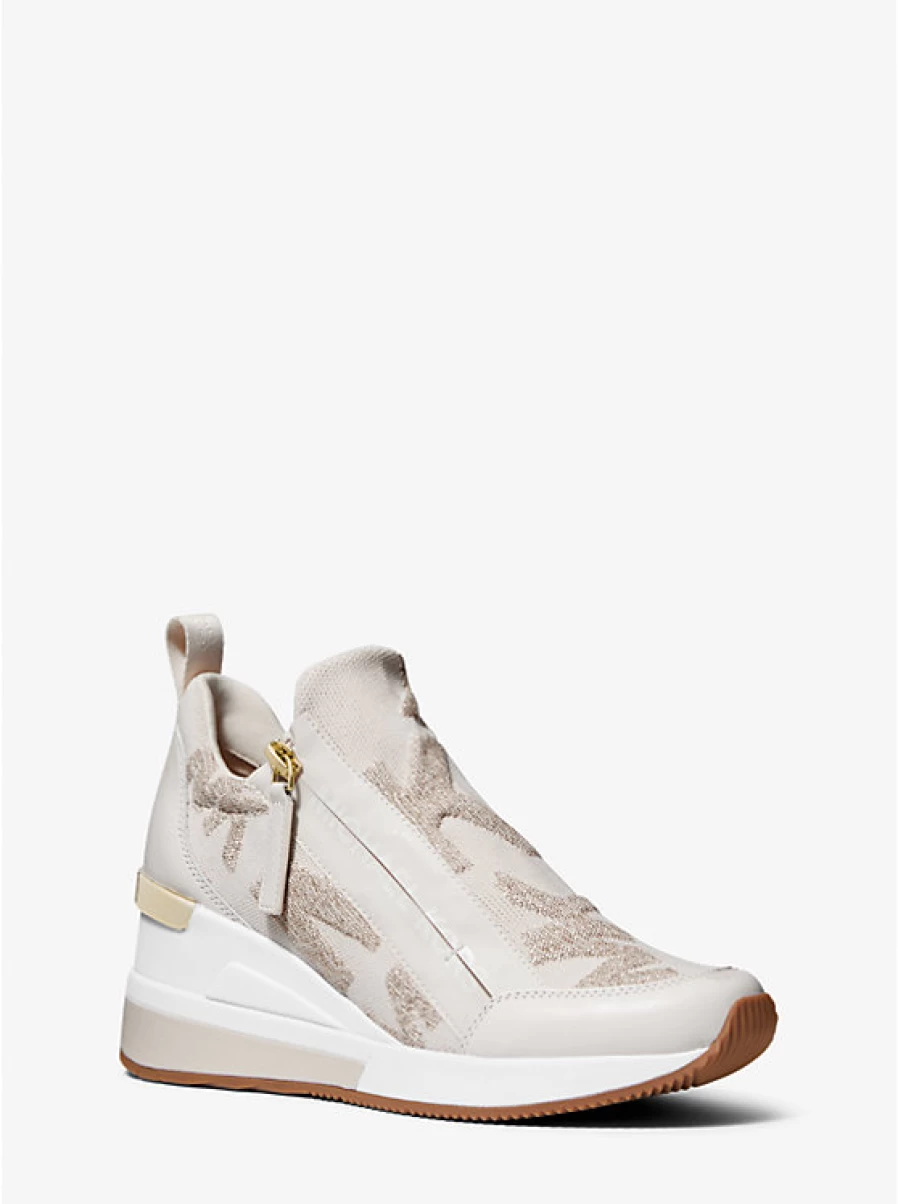 Michael Kors Women's Willis Stretch Knit Espadrille Sneakers with Logo Detail
