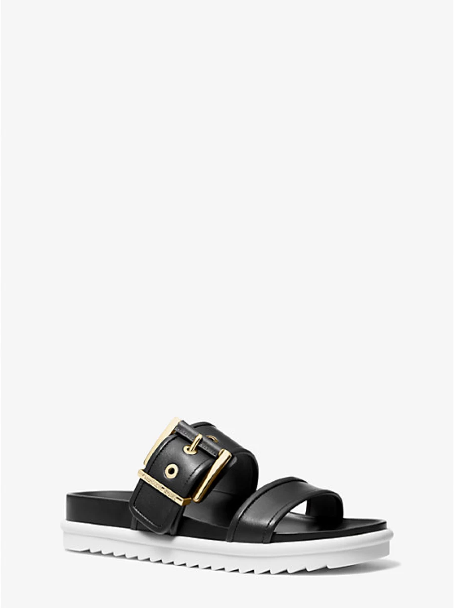 Michael Kors Women's Colby Leather Sandals - Slip-On Design