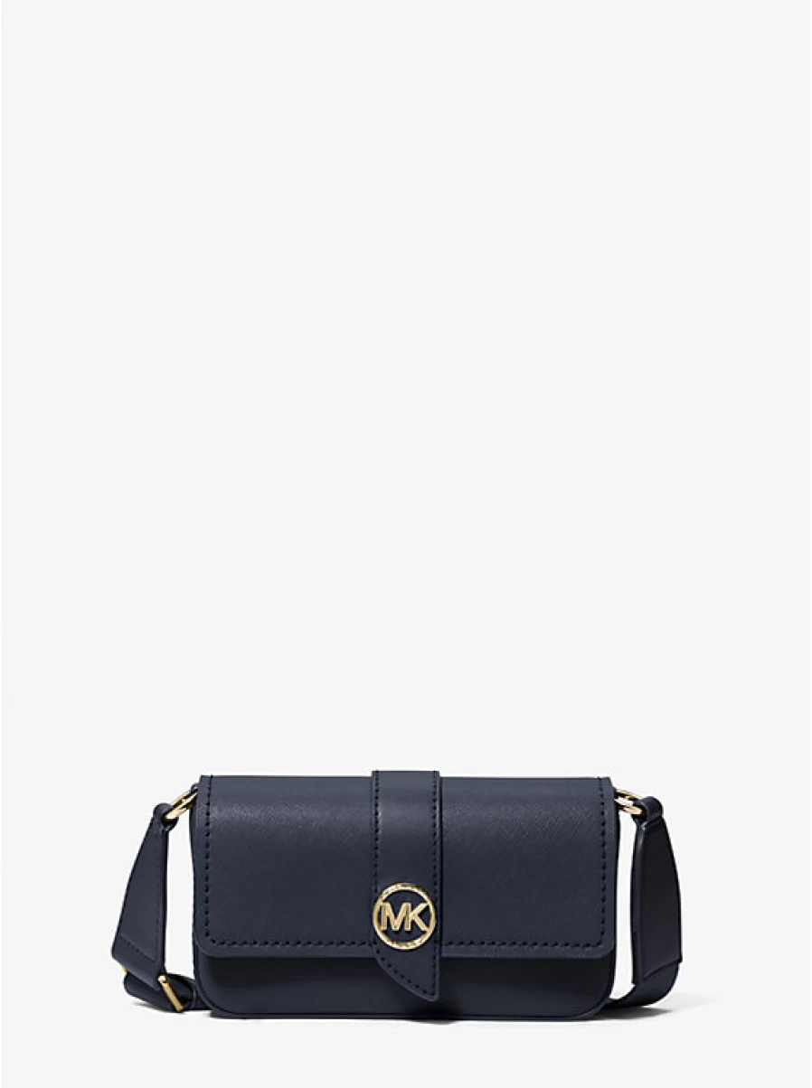 Michael Kors Women's Saffiano Leather Greenwich Small Crossbody Bag with Shoulder Strap