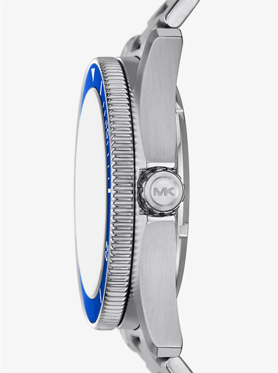 Michael Kors Men's Oversized Silver-Tone Maritime Chronograph Watch