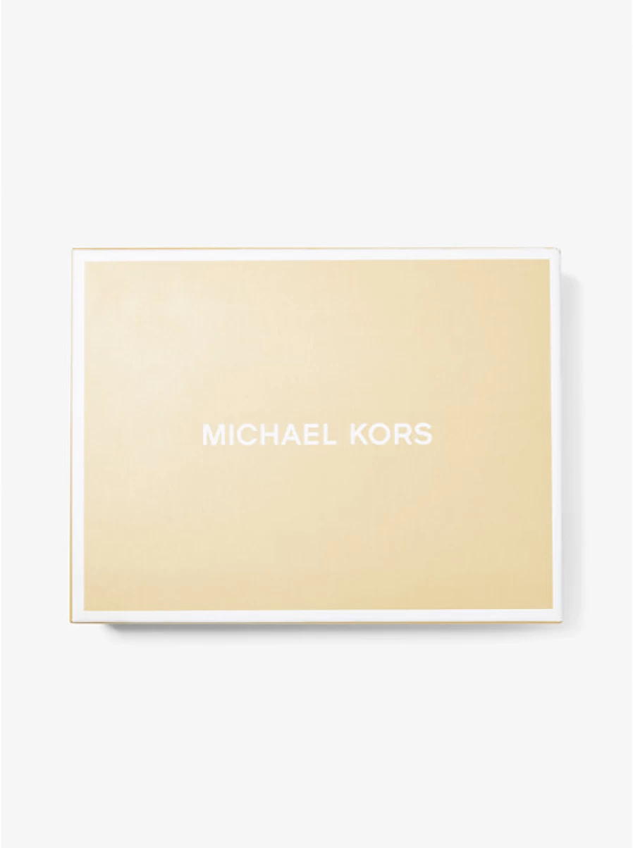 Michael Kors Women's Jacquard Scarf, Hat & Gloves Gift Set – Premium Winter Accessories with Elegant Logo Design