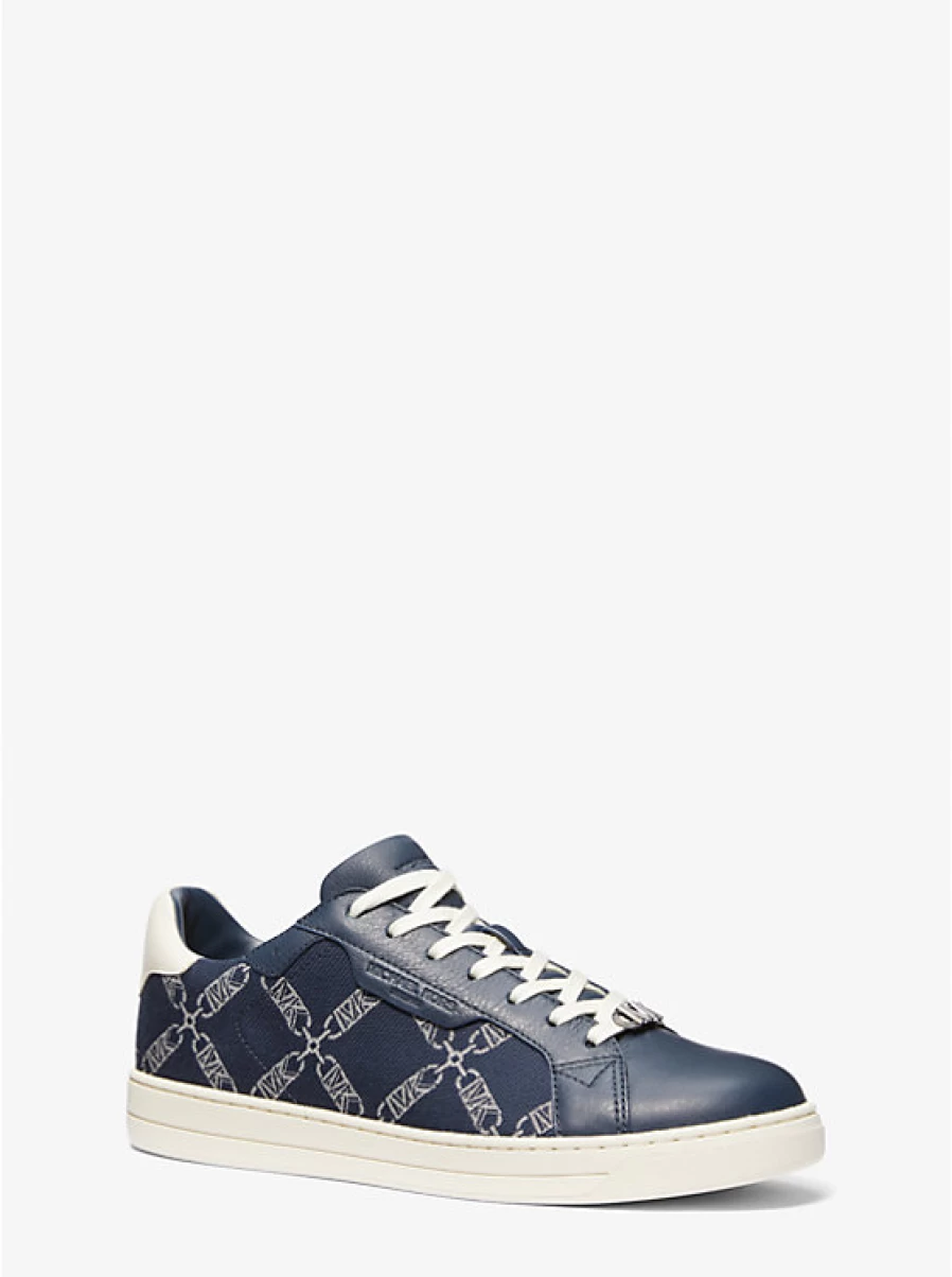Michael Kors Men's Keating Jacquard Espadrille with Empire Logo and Leather Detail