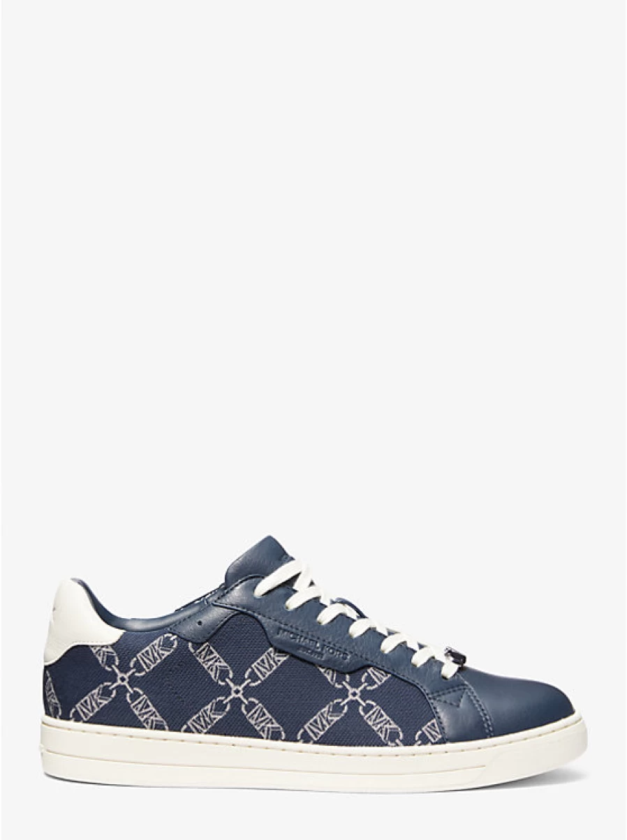 Michael Kors Men's Keating Jacquard Espadrille with Empire Logo and Leather Detail