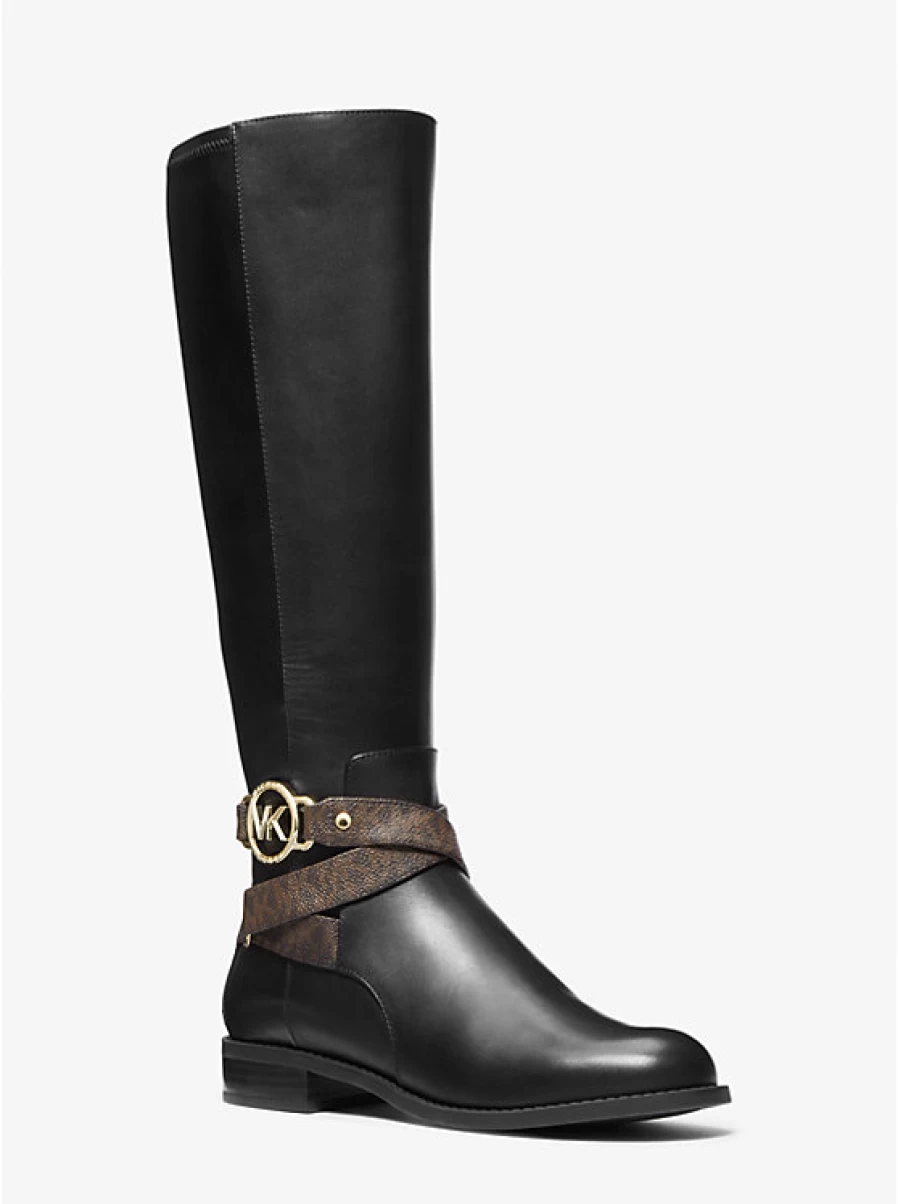 Michael Kors Women's Rory Leather Boots with Logo Detail
