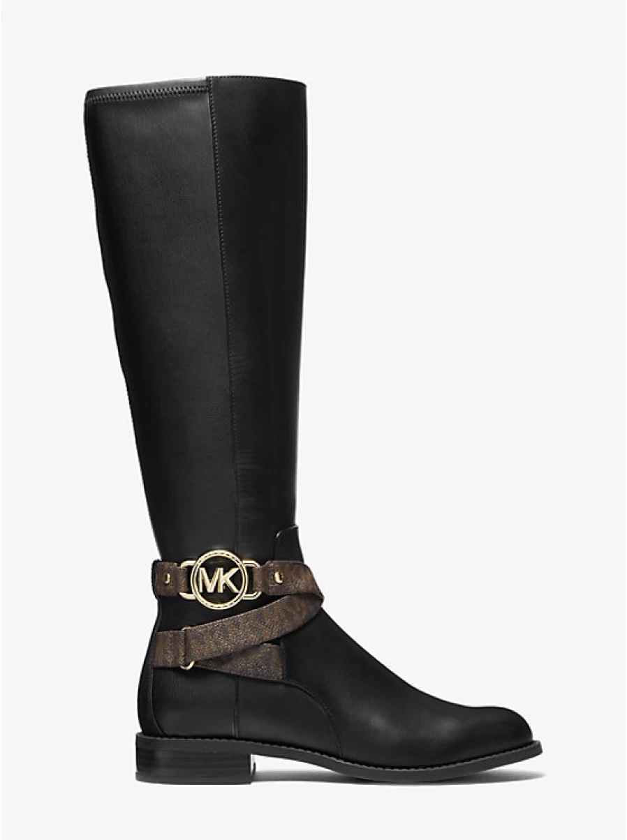Michael Kors Women's Rory Leather Boots with Logo Detail