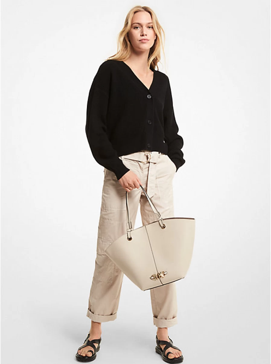 Michael Kors Women's Washed Cotton Cargo Pants - Comfortable & Stylish Casual Trousers