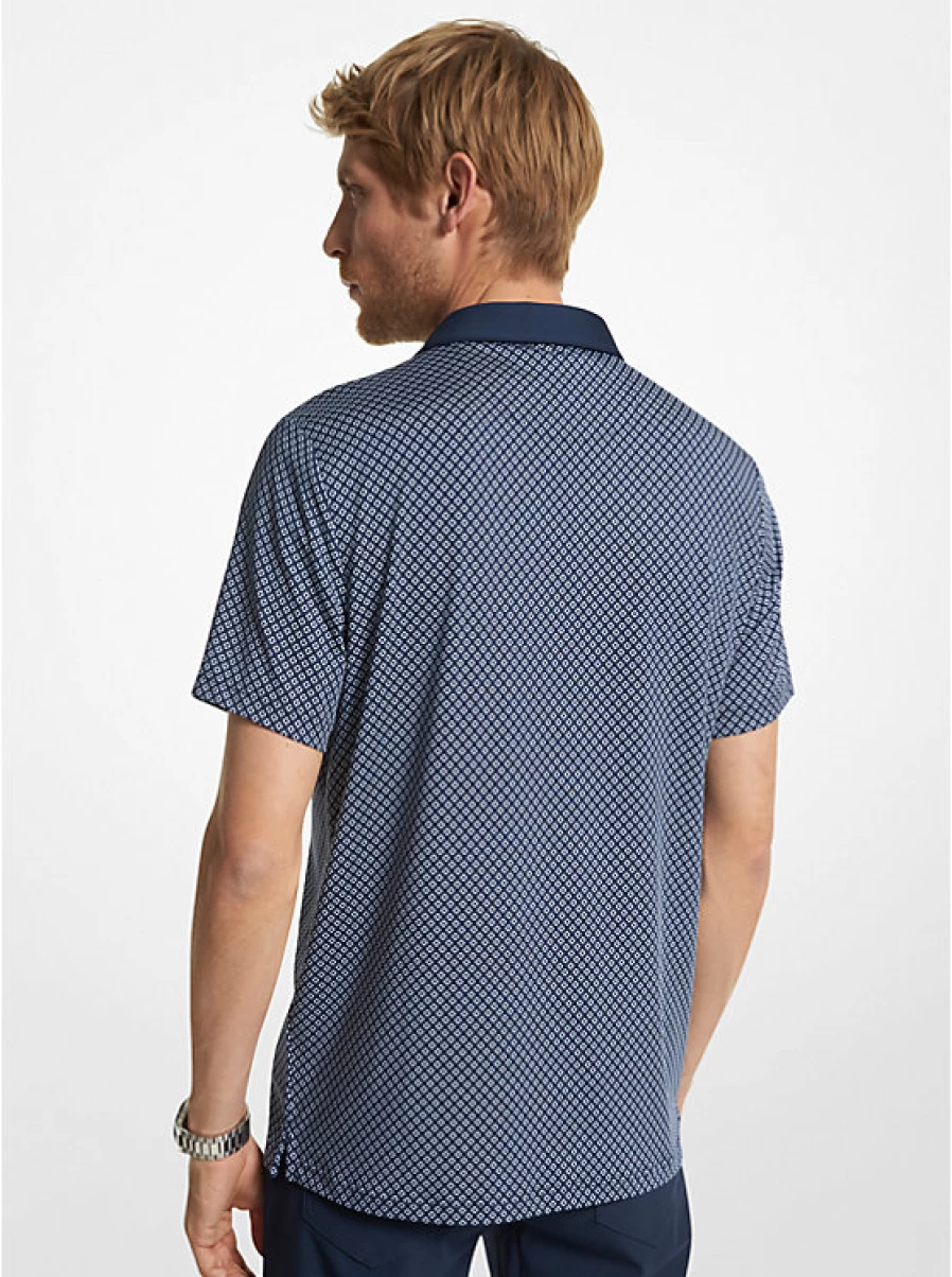 Michael Kors Men's Stretch Jersey Printed Golf Polo Shirt for Comfort & Style