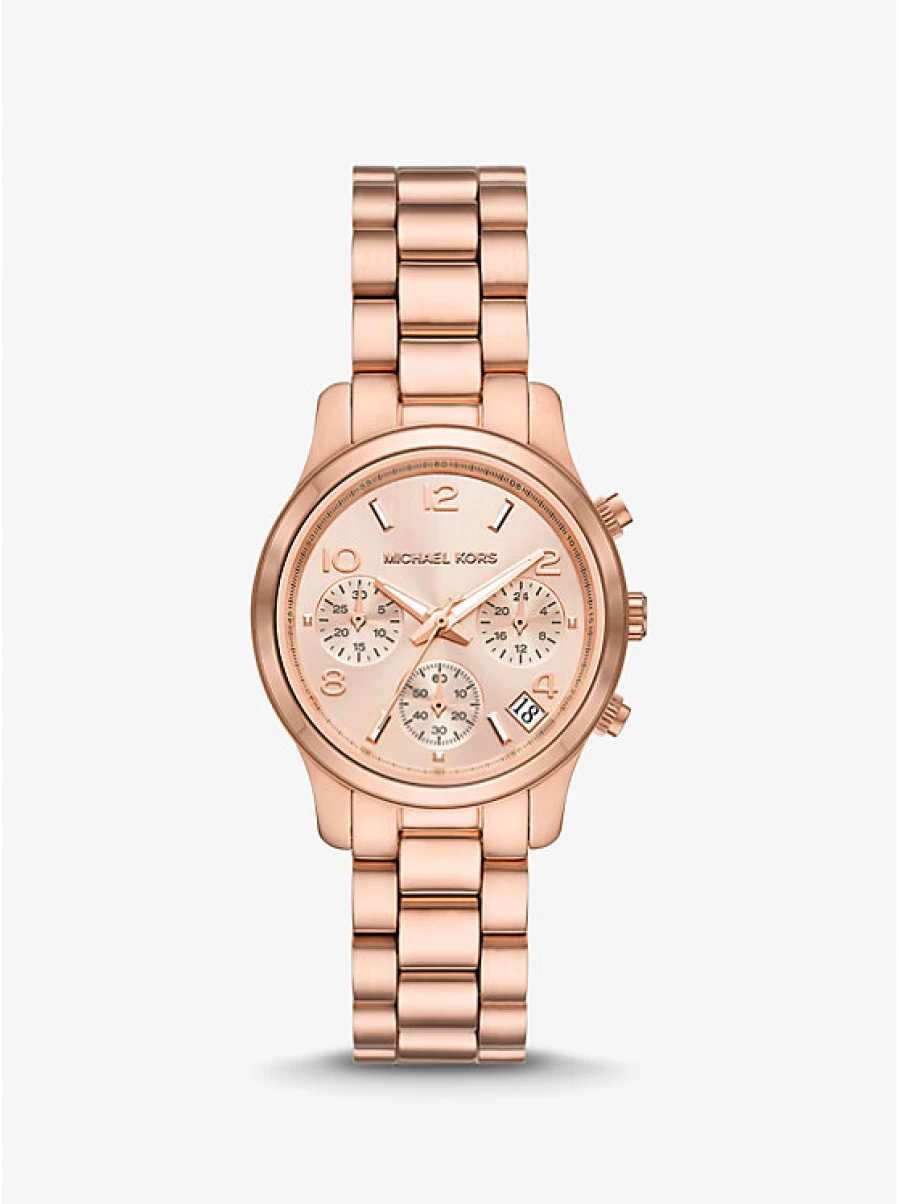 Michael Kors Women's Runway Slim Rose Gold-Tone Miniature Watch