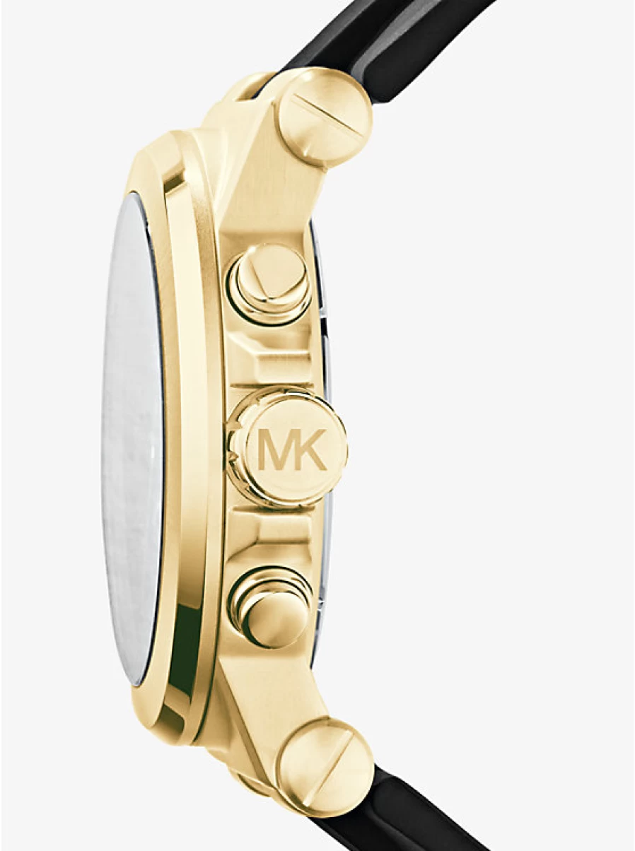 Michael Kors Men's Oversized Dylan Gold-Tone Silicone Watch