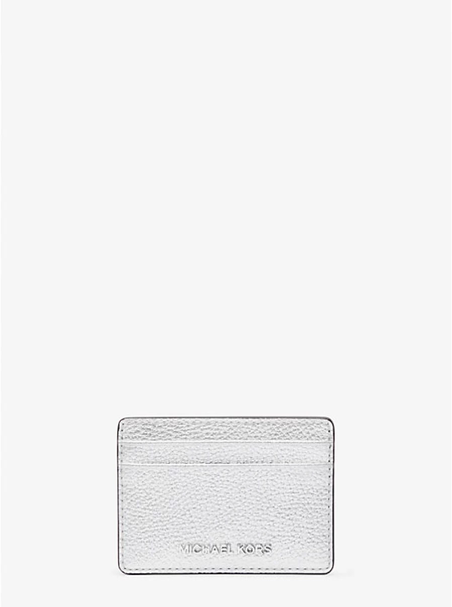 Michael Kors Women's Jet Set Small Metallic Leather Card Holder