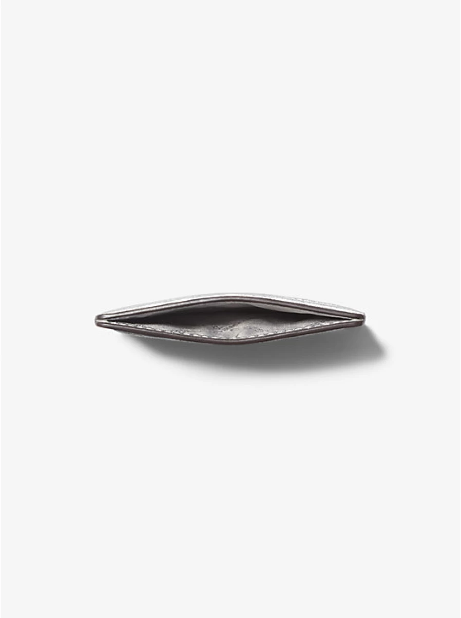 Michael Kors Women's Jet Set Small Metallic Leather Card Holder